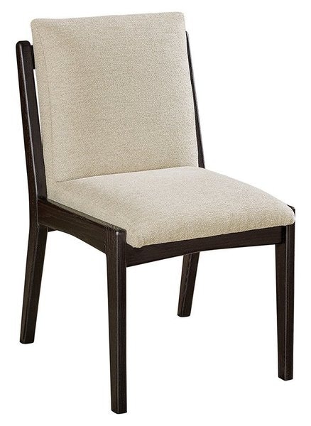 Amish Dubois Upholstered Chair shown in Red Oak with Dark Knight stain and  C16-60 Chip Fabric
