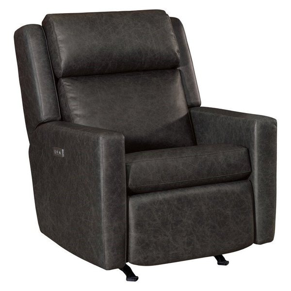 Amish 33 Wide Sleek Rocker Recliner shown in Night Sky Leather