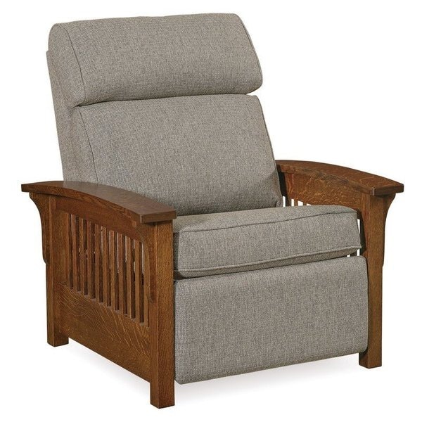 Amish Noble Comfy Chair Recliner Quarter Sawn White Oak with Michael’s Cherry Stain