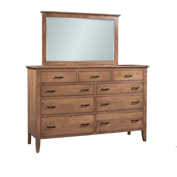 Amish Modern Farmhouse Dresser shown in Brown Maple with Weatherwood Stain