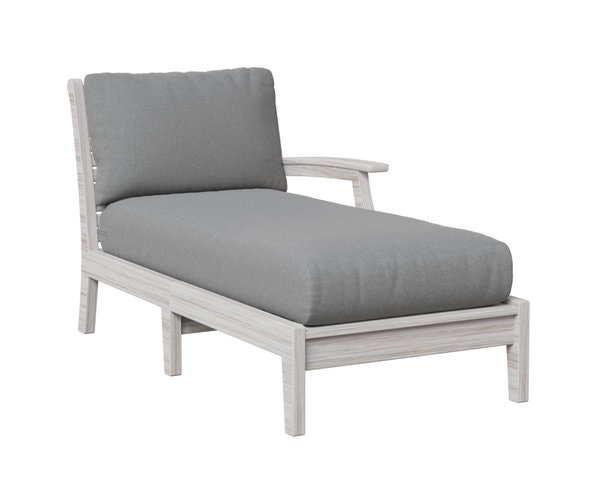 Light Grey Berlin Gardens Classic Terrace Left Arm Chaise Lounge