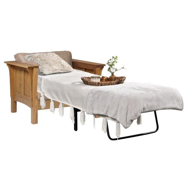 Amish Waverly Sleeper Chair shown in Quarter Sawn White Oak with Michaels Stain