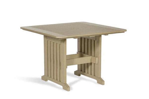 Amish Leisure Lawns 43 Square Poly Patio Dining Table - Quick Ship
