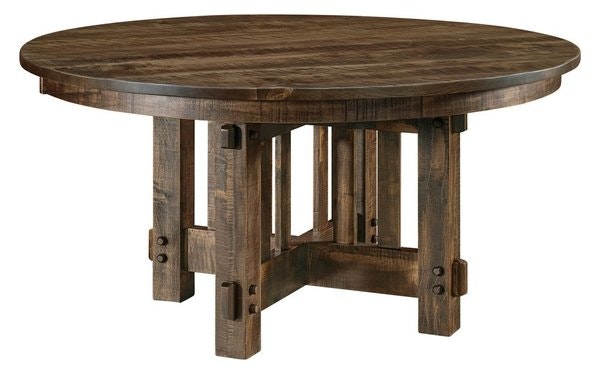 Amish Dutton Rough Sawn Mission Dining Table