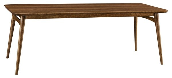 Amish Bennington Leg Dining Table shown in Sap Cherry with Almond 10 Sheen Finish