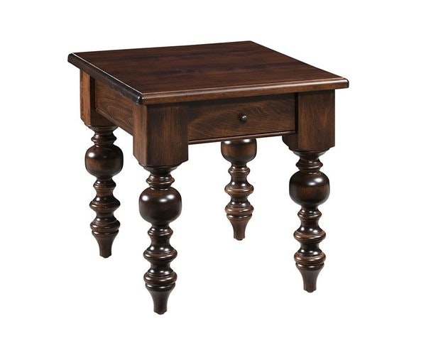 Amish 24 Wide Spindle Leg End Table