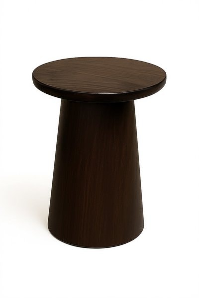 Amish Kai Modern Toadstool Side Table with Angled or Straight Base