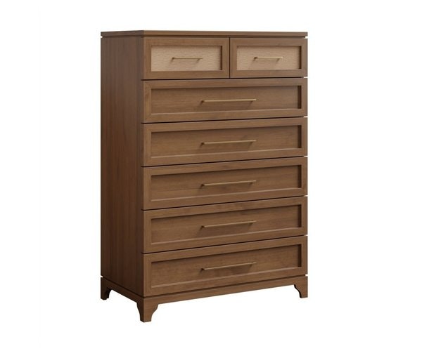 Amish 59 1/4 Tall Ari Boho 7-Drawer Chest shown in Brown Maple with Brown Maple Almond Stain