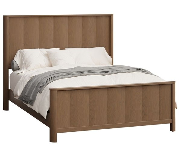 Amish Harlow Modern Bed with Vertical Panels