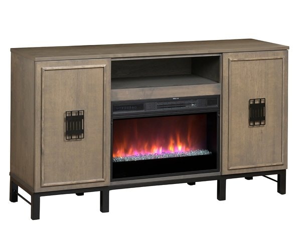 Amish Naples TV Stand with Firebox