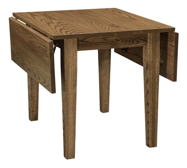 Amish Red Oak Cottage Drop Leaf Extension Dining Table - Quick Ship