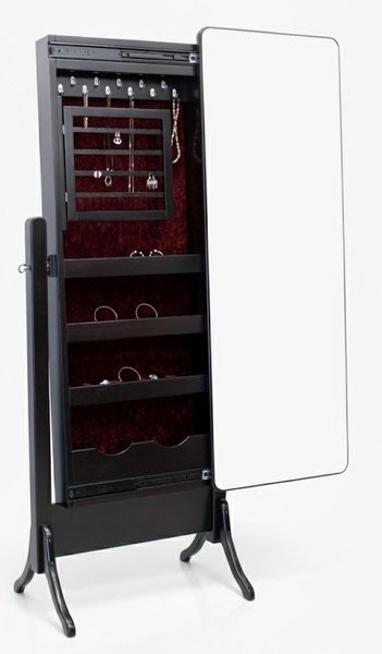 Amish 26 Wide Frameless Mirror with Jewelry Storage