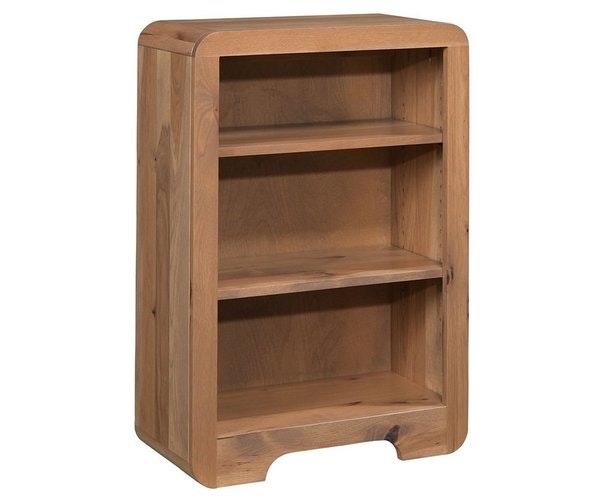 Amish Charleigh 24 Width Bookcase shown in Rustic Hickory with Tundra Stain