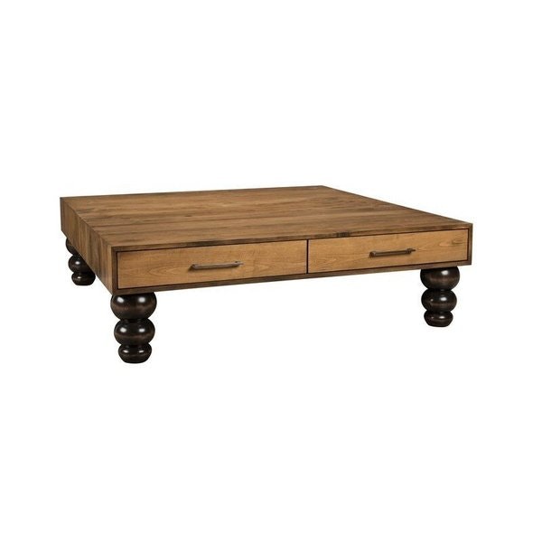 Amish Indigo Coffee Table with Spindle Legs