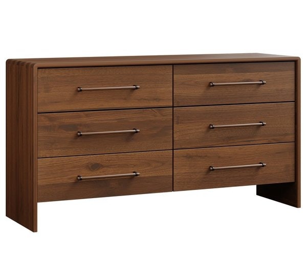 Amish Cabot Contemporary 6-Drawer Dresser with Optional Mirror