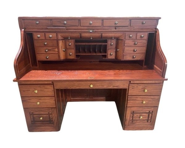 Outlet: Mission Deluxe Roll Top Desk In-Stock