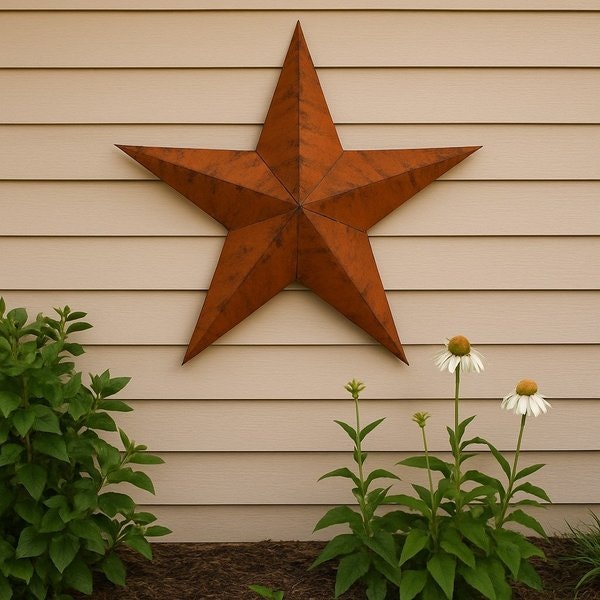 Jumbo Rustic Tin Barn Star - Amish Made in the USA