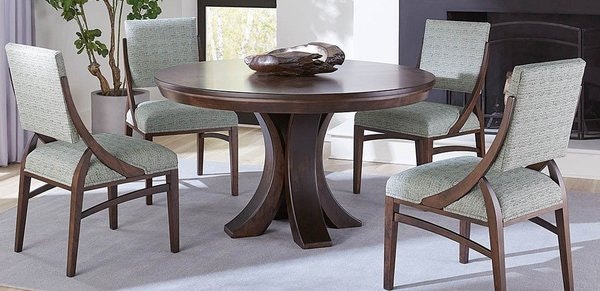 Amish 5-Piece Rhinebeck Sling Back-Single Pedestal Dining Set