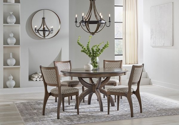 Amish 5-Piece Danville Single Pedestal Dining Set