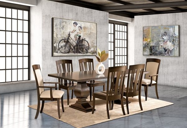 Amish Madison Verona 7-Piece Dining Set includes Table, 4 Side Chairs & 2 Arm Chairs