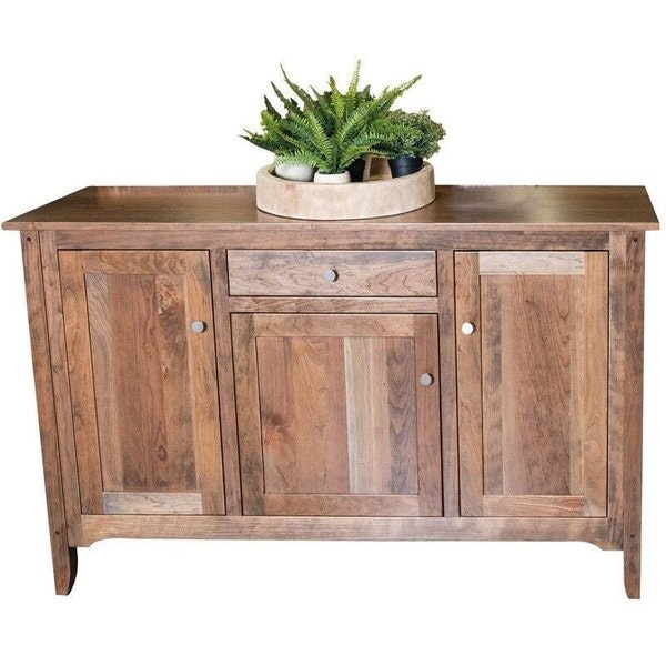 Amish Kaleen Solid Wood 3-Door Buffet Cabinet - Quick Ship