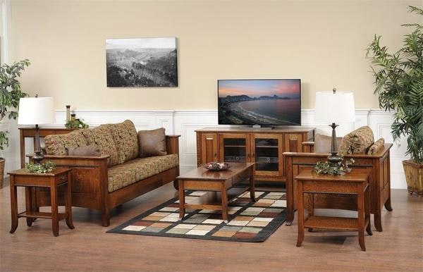 Amish Cranberry Living Room 4-Piece Set