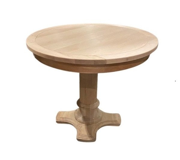 Outlet: Bistro Single Pedestal Dining Table In-Stock (Choose your Finish)