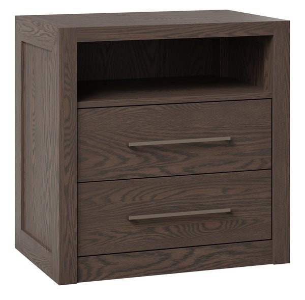 Amish Solid Wood Chesterfield 2-Drawer Nightstand