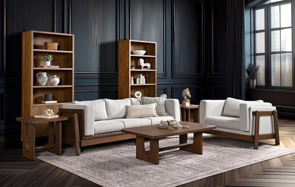 Amish Contemporary Solace 4-Piece Living Room Set Includes Sofa, Sofa Chair, Side Table & Coffee Table