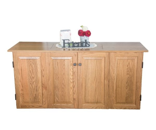 Amish Large Sewing Cabinet with Removable Top
