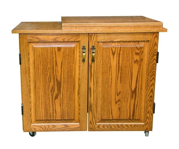 Amish 21 1/2" Kneehole Sewing Cabinet with Flip Top