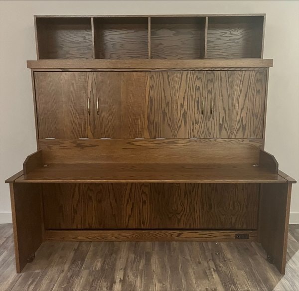 Horizontal Murphy Bed with Desk In-Stock