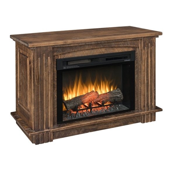Amish Weathered Hearth Fireplace