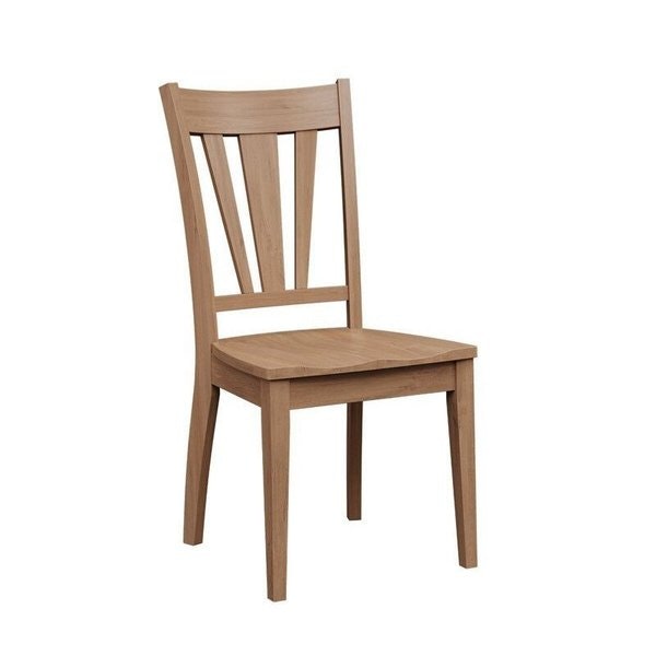 Amish Arbor Slat Dining Side Chair Shown in Brown Maple with Sandstone Stain