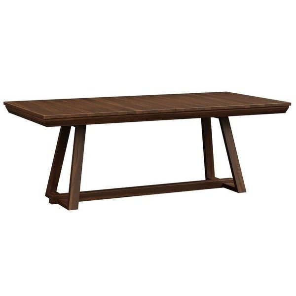 Amish Oakleigh Manor Dining Table shown in Rusti Hickory with Earthtone Stain