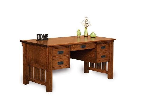 Amish 65" Nova Mission Executive Desk - Quick Ship