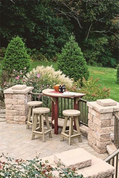 Amish Leisure Lawns Poly Lumber Barstool