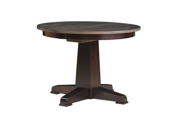 Amish Cando Solid Wood Pedestal Dining Table