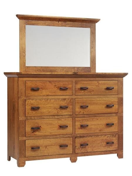 Amish Alex 66 High Dresser Shown in Cherry Wood with Seely Finish