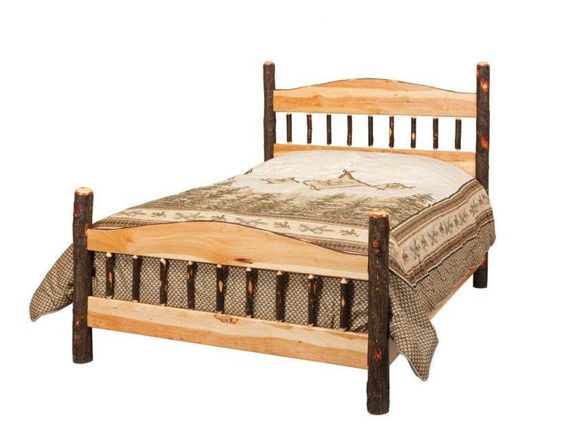 Magee Rustic Hickory Panel Bed From Dutchcrafters Amish Furniture