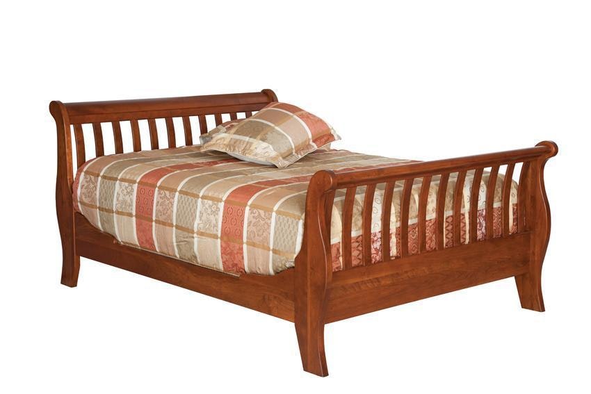 Slatted Sleigh Bed From DutchCrafters Amish Furniture