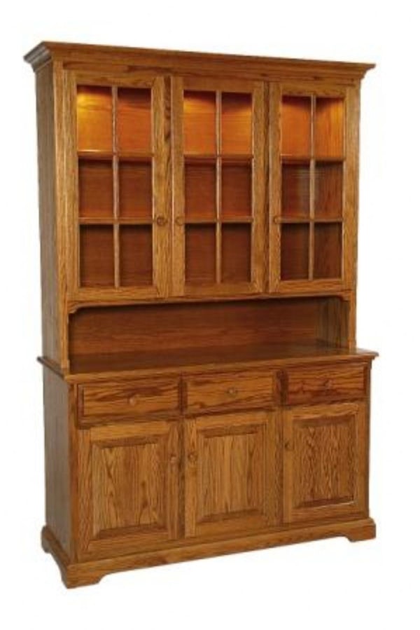 Petersburg Shaker Hutch Lifetime Warranty from DutchCrafters Amish