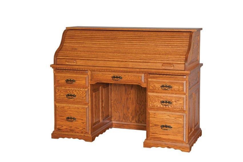 Solid Wood Roll Top Desk by DutchCrafters Amish Furniture