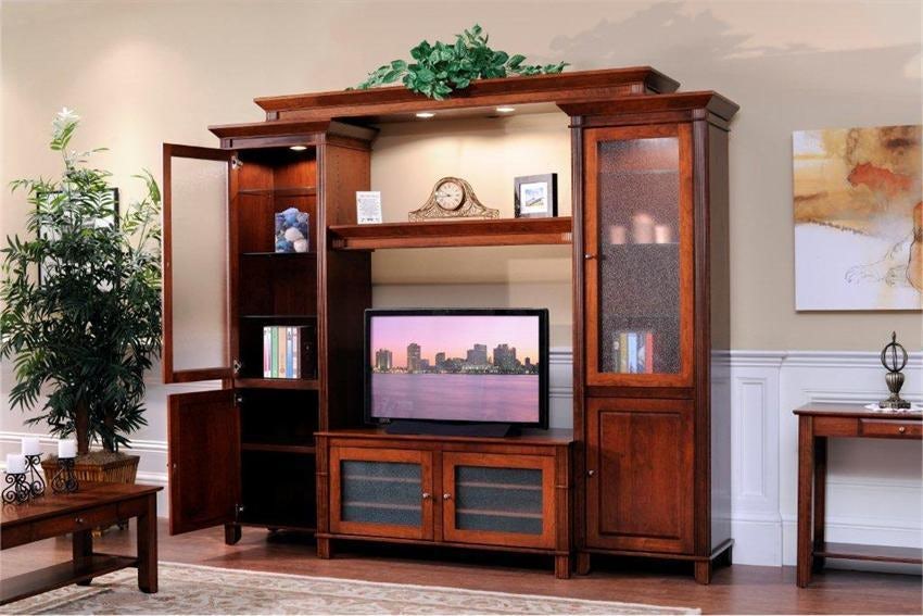 Modular Entertainment Center Wall Unit from DutchCrafters Amish