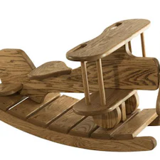 Feber Plane Rocker Wooden Airplane Rocker Solid Oak Wood from DutchCrafters Amish