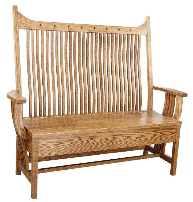 Durable Mission Style Storage Bench | DutchCrafters