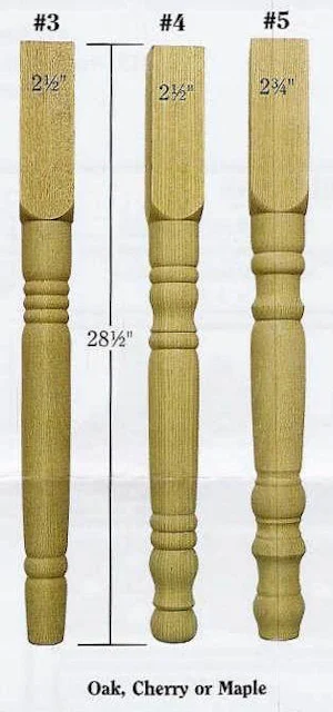 Solid Wood Unfinished Table Parts