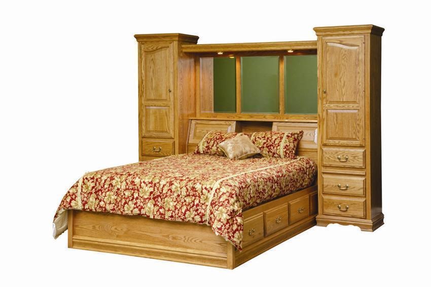 Amish American Heritage Pier Wall Platform Bed from DutchCrafters