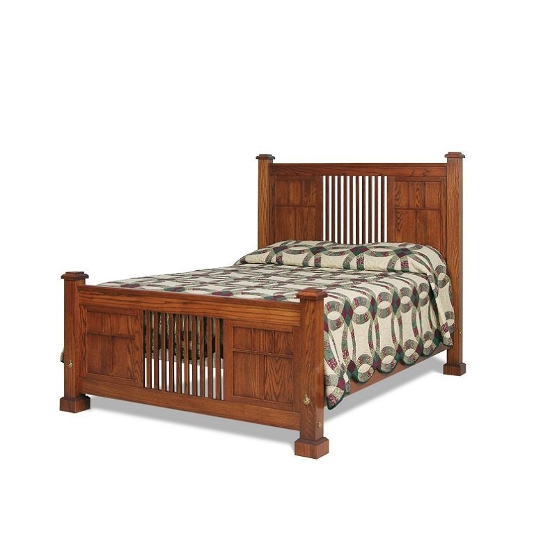 Kenneth Mission Panel And Slat Bed From DutchCrafters Amish Furniture