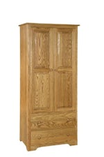 Shaker Style Amish Made Wardrobe Armoire from DutchCrafters